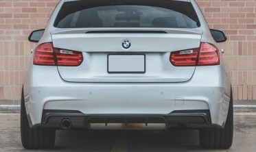 Дифузор задній BMW F30 стиль М-Performance під одинарну насадку фото