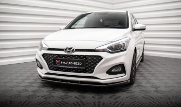 Тюнинговая накладка на передний бампер Hyundai I20 Mk2 рестайл фото