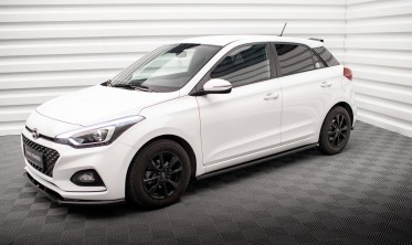 Боковые листвы под пороги Hyundai I20 Mk2 рестайл фото
