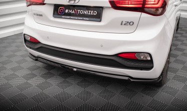 Тюнінг накладка на задній бампер Hyundai I20 Mk2 післярестайл фото