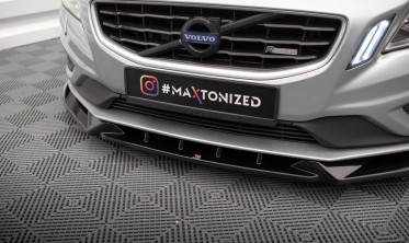 Тюнинговая накладка на передний бампер Volvo S60 Mk2 R-Design вер. 1 фото