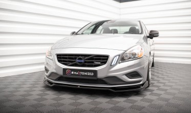 Нижній дифузор на передній бампер Volvo S60 Mk2 R-Design вер. 2 фото