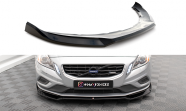 Нижний диффузор на передний бампер Volvo S60 Mk2 R-Design вер. 2 фото