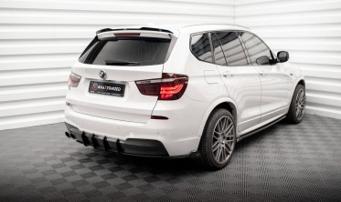 Центральний дифузор заднього бампера Street pro BMW X3 F25 M-Pack фото