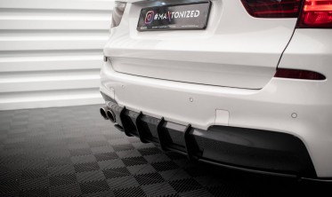 Центральний дифузор заднього бампера Street pro BMW X3 F25 M-Pack фото