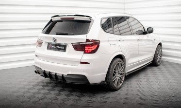 Бічні тюнінг накладки на задній бампер BMW X3 F25 M-Pack фото