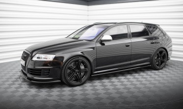 Боковые листвы (накладки) под пороги Audi RS6 Avant C6 вер. 2 фото