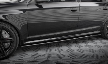 Боковые листвы (накладки) под пороги Audi RS6 Avant C6 вер. 2 фото