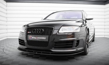 Передний диффузор на бампер Street Pro Audi RS6 Avant C6 фото