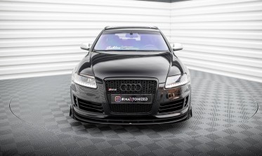 Нижний диффузор + накладки на передний бампер Street Pro Audi RS6 Avant C6 фото