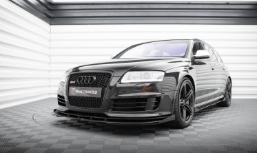 Нижний диффузор + накладки на передний бампер Street Pro Audi RS6 Avant C6 фото