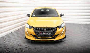 Нижний диффузор + накладки на передний бампер Peugeot 208 Mk2 GT фото