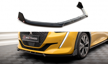 Нижний диффузор + накладки на передний бампер Peugeot 208 Mk2 GT фото