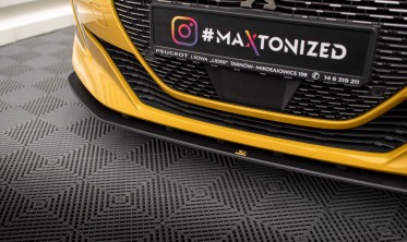 Передний диффузор на бампер Street Pro Peugeot 208 GT Mk2  фото