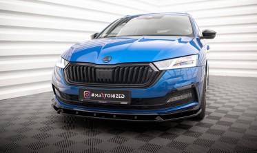 Тюнінгова накладка на передній бампер Skoda Octavia Mk4 Sportline вер. 1 фото