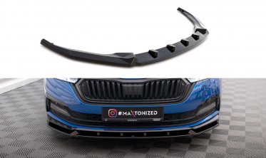 Тюнинговая накладка на передний бампер Skoda Octavia Mk4 Sportline вер. 1 фото
