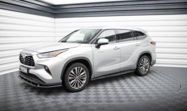 Бічні тюнінгові накладки на пороги Toyota Highlander Mk4 фото