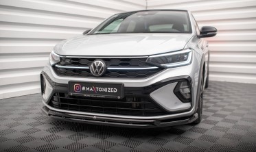 Тюнинговая накладка (диффузор) под передний бампер Volkswagen Taigo Mk1 R-Line фото