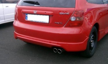 Накладка на задний бампер Honda Civic VII (2001-2006) 3 двери фото