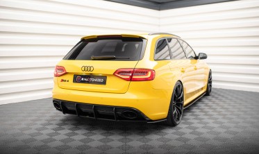 Центральный диффузор на задний бампер Street Pro Audi RS4 B8 послерестайл фото