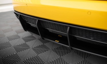 Центральный диффузор на задний бампер Street Pro Audi RS4 B8 послерестайл фото