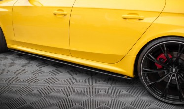 Бічні тюнінгові накладки (лістви) під пороги Street Pro Audi RS4 B8 післярестайл фото