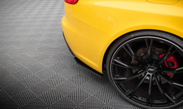 Боковые тюнинг накладки на задний бампер Street Pro Audi RS4 B8 рестайл фото