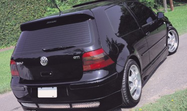 Тюнинговая накладка заднего бампера VW Golf 4  фото