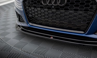 Нижняя накладка на передний бампер Audi A4 B9 Competition вер. 2 фото