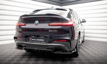 Нижня тюнінг накладка на задній бампер BMW X4 G02 M-Pack вер. 2 фото