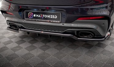 Нижня тюнінг накладка на задній бампер BMW X4 G02 M-Pack вер. 2 фото