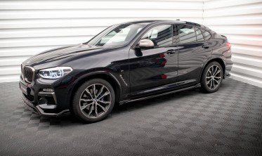 Боковые листвы (накладки) под пороги BMW X4 G02 M-Pack вер. 2 фото