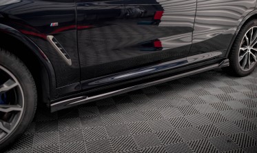 Боковые листвы (накладки) под пороги BMW X4 G02 M-Pack вер. 2 фото