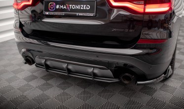 Центральный диффузор на задний бампер Street Pro BMW X3 G01 фото