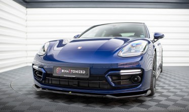 Тюнинговая накладка на передний бампер Porsche Panamera E-Hybrid 971 послерестайл вер. 1 фото