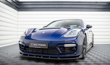 Нижний диффузор на передний бампер Porsche Panamera 971 рестайл вер. 2 фото