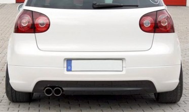 Накладка на задній бампер VW Golf 5 стиль GTI з вирізами під вихлоп фото