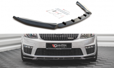 Дифузор передній Skoda Octavia MK3 RS дорестайл вер. 3, глянсовий фото