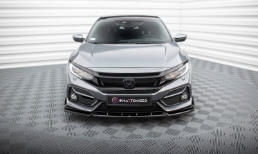 Диффузор с накладками на передний бампер Honda Civic Sport Mk10 фото