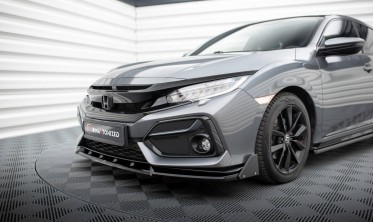 Диффузор с накладками на передний бампер Honda Civic Sport Mk10 фото