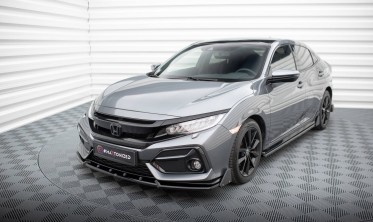 Диффузор с накладками на передний бампер Honda Civic Sport Mk10 фото