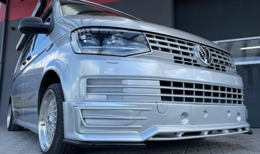 Накладки элероны переднего бампера VW T6 Sportline фото