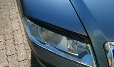 Накладки на фары (реснички) Skoda Octavia II (A5) дорестайл фото