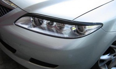 Накладки на фары (реснички) Mazda 6 узкие (вариант 1) фото