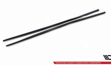 Боковые листвы (накладки) под пороги Mercedes CLK W209 дорестайл фото