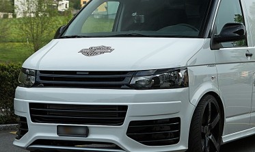 Накладки на фари VW T5 рестайлінг, чорний глянець фото