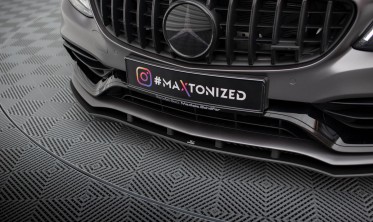 Передний диффузор под бампер Street Pro Mercedes-AMG C63 Sedan / Estate W205 рестайл фото