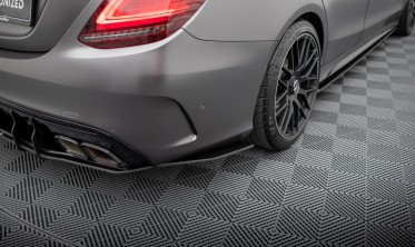 Боковые накладки на задний бампер Street Pro Mercedes-AMG C63 Sedan / Estate W205 рестайл фото