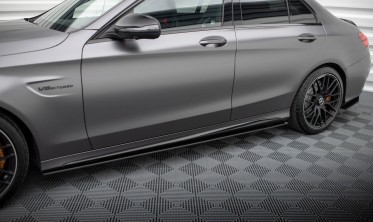 Боковые листвы под пороги Street Pro Mercedes-AMG C63 Sedan / Estate W205 рестайл фото