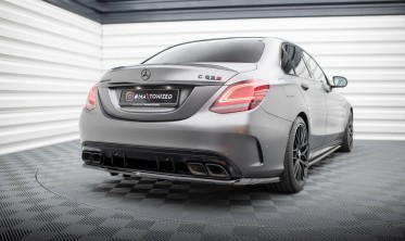 Тюнінгова накладка на задній бампер Mercedes-AMG C63 Sedan / Estate W205 рестайл фото